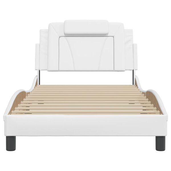 vidaXL Bed Frame "Viana" without Mattress White 100x203 cm Faux Leather