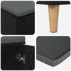 vidaXL Hallb&auml;nk med kudde med lagring Svart Ek 60 x 38 x 46 cm