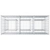 vidaXL Gabion upph&ouml;jd s&auml;ng Silver 130 x 50 x 80 cm Galvaniserat St&aring;l