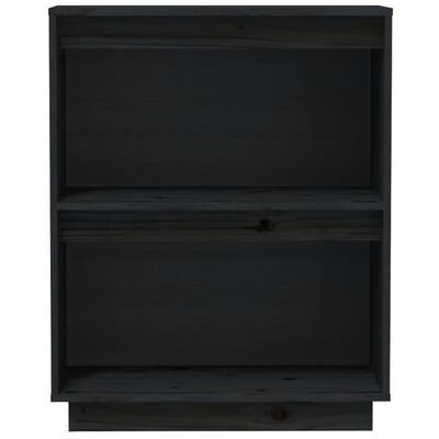 vidaXL Konsolbord svart 60x34x75 cm massiv furu
