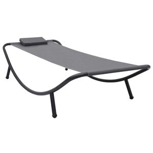 vidaXL Tr&auml;dg&aring;rdss&auml;ng gr&aring; 200x90 cm st&aring;l
