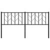 vidaXL Huvudgavel metall svart 160 cm