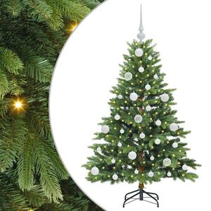 vidaXL Konstgjord julgran med 150 LED-lampor Gr&ouml;n 120 cm PE och PVC