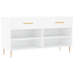 vidaXL Skob&auml;nk vit 102x35x55 cm konstruerat tr&auml;