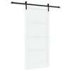vidaXL Skjutd&ouml;rr 93 x 202 cm Konstruerat tr&auml; Vit och svart