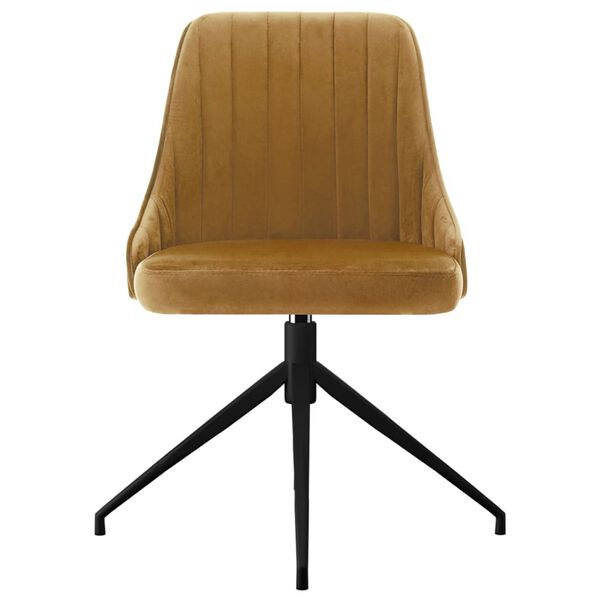 vidaXL Matstolar 2 st brun sammet