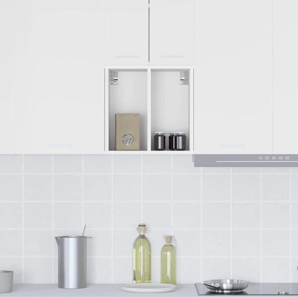 vidaXL H&auml;ngande sk&aring;p med lagring Vit 40 x 29,5 x 40 cm Konstruerat tr&auml;