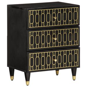 vidaXL Sängbord 50x33x60 cm massivt mangoträ