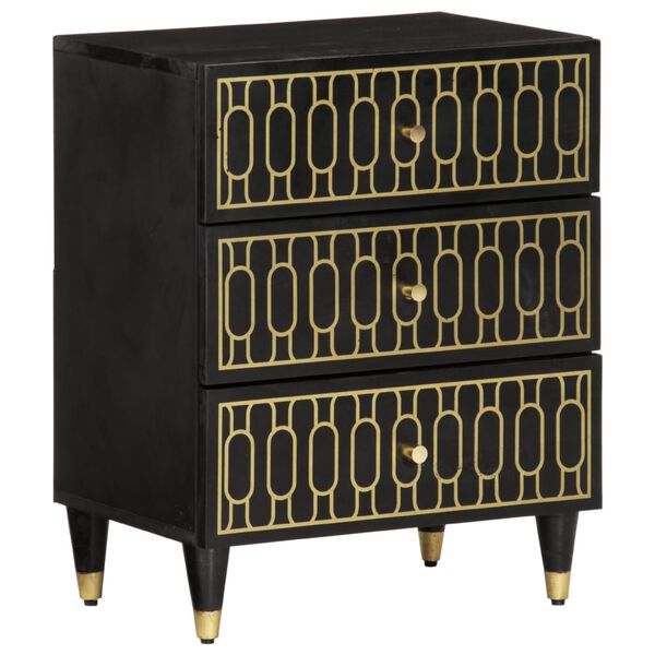 vidaXL Sängbord 50x33x60 cm massivt mangoträ