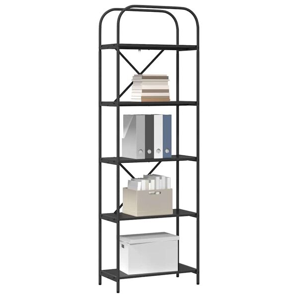 vidaXL Hyllsystem Svart Ek 60 x 30 x 183 cm Konstruerat tr&auml;