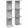 vidaXL V&auml;gg hylla 2 st Betonggr&aring; 22 x 15 x 100 cm Konstruerat tr&auml;
