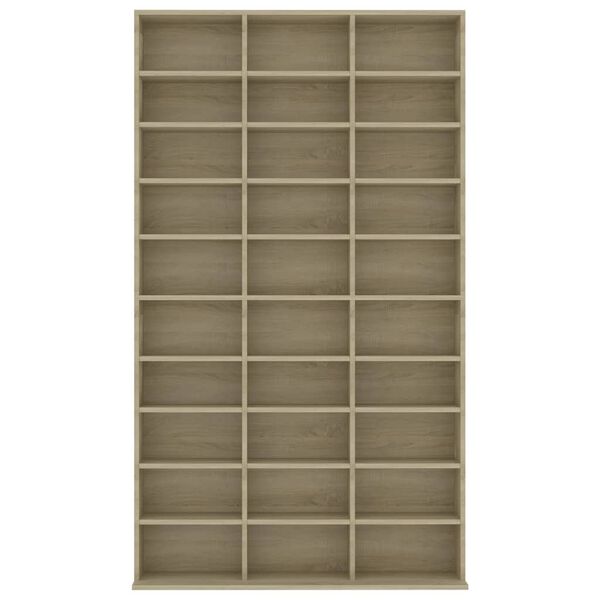 vidaXL CD-hylla sonoma-ek 102x16x177,5 cm konstruerat tr&auml;