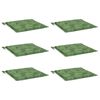 vidaXL Stolsdynor 6 st bladm&ouml;nster 50x50x4 cm tyg