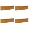 vidaXL Snigelfence 4 pcs Rostig 100 x 3,5 x 25 cm V&auml;derbest&auml;ndig st&aring;l