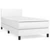 vidaXL Rams&auml;ng med madrass vit 90x190 cm konstl&auml;der