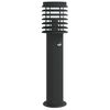 vidaXL Utomhusgolvlampa med sensor svart 60 cm rostfritt st&aring;l