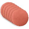 vidaXL Kudd&ouml;verdrag 6 st HEERLEN R&ouml;d orange &Oslash; 30 cm manchester