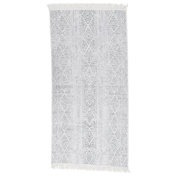 vidaXL Matta ljusgr&aring; 100x200 cm bomull