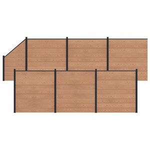 vidaXL St&auml;ngselpanel 7 pcs WPC och aluminium Brun