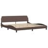 vidaXL Bed Frame with LED without Mattress "Zadar" Brown 200x200 cm
