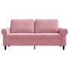 vidaXL Soffa 2-sits rosa 140 cm sammet