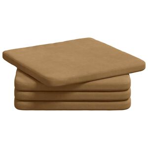 vidaXL Sittkuddar 4 pcs Brun 40 x 40 x 3 cm Sammet