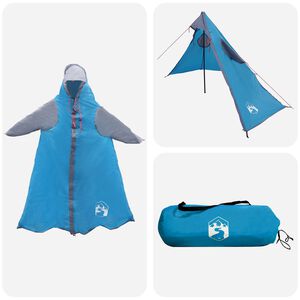 vidaXL 2-i-1 Regnponcho med huva 262 x 126 x 130 cm Bl&aring;