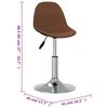 vidaXL Barstol brun tyg