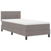 vidaXL B&auml;ddfj&auml;der med LED-ljusslingor Taupe 90 x 200 cm tyg