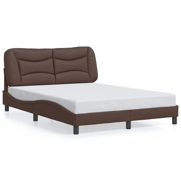 vidaXL Bed Frame without Mattress "Hvar" Brown 120x200 cm Faux Leather
