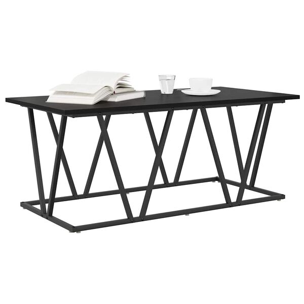 vidaXL Kaffeebord Svart Ek 100 x 50 x 40 cm