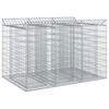 vidaXL Gabion upph&ouml;jd s&auml;ng 2 st 150 x 100 x 100 cm Galvaniserat st&aring;l