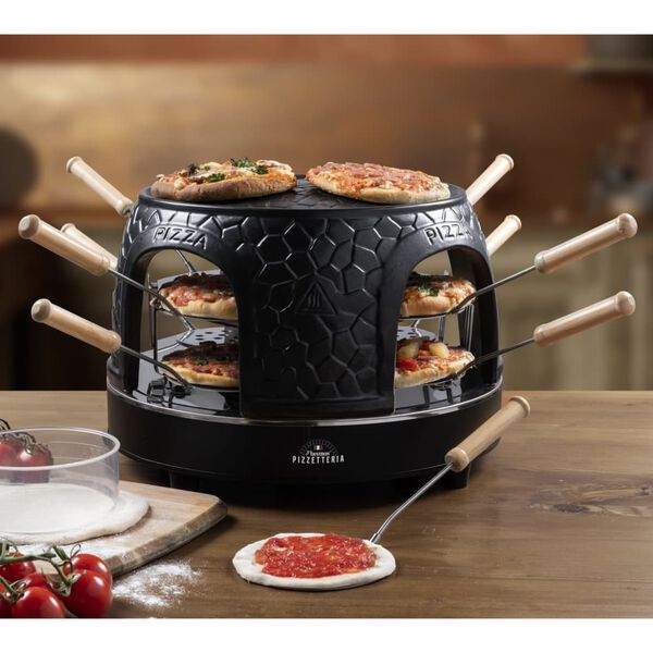Bestron Pizzaugn f&ouml;r 8 personer APD800Z 1150 W svart