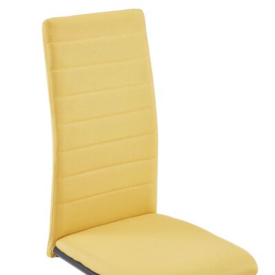 vidaXL Fribärande matstolar 2 st gul tyg