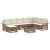 vidaXL Tr&auml;dg&aring;rdsoffset 9 pcs Beige konstrotting