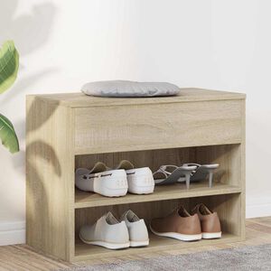 vidaXL Skob&auml;nk sonoma-ek 60x30x45 cm konstruerat tr&auml;