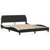 vidaXL Bed Frame "Viana" without Mattress Black and White 160x200 cm Faux Leather