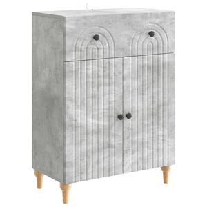 vidaXL Sideboard med l&aring;da Betonggr&aring; 66 x 34,5 x 90 cm Konstruerat tr&auml;