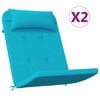 vidaXL Stolkuddar 2 st Oxford Tyg Turkos 58 x 77 x 4,5 cm