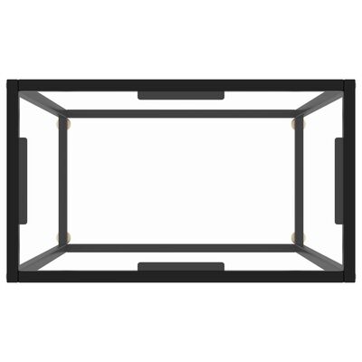 vidaXL Avlastningsbord transparent 60x35x75 cm härdat glas