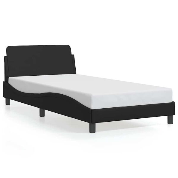 vidaXL Bed Frame "Dover" Black 100x200 cm Faux Leather