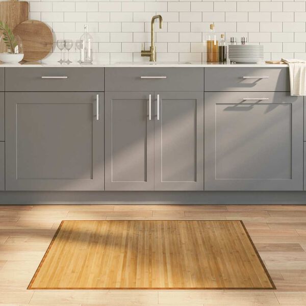 vidaXL Matta rektangul&auml;r naturlig 80x100 cm bambu