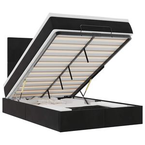 vidaXL Ottoman s&auml;ngram med madrasser svart 120x200 cm sammet