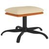 vidaXL Fotpall gr&auml;ddvit 60x60x36 cm tyg och konstl&auml;der