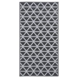 vidaXL Utomhusmatta ARAKIL svart 190x290 cm PP