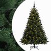 vidaXL Konstgjord julgran med julkulor 240 cm 300 LED-lampor Varmvit