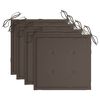 vidaXL Stolsdynor 4 st taupe 40x40x4 cm oxfordtyg