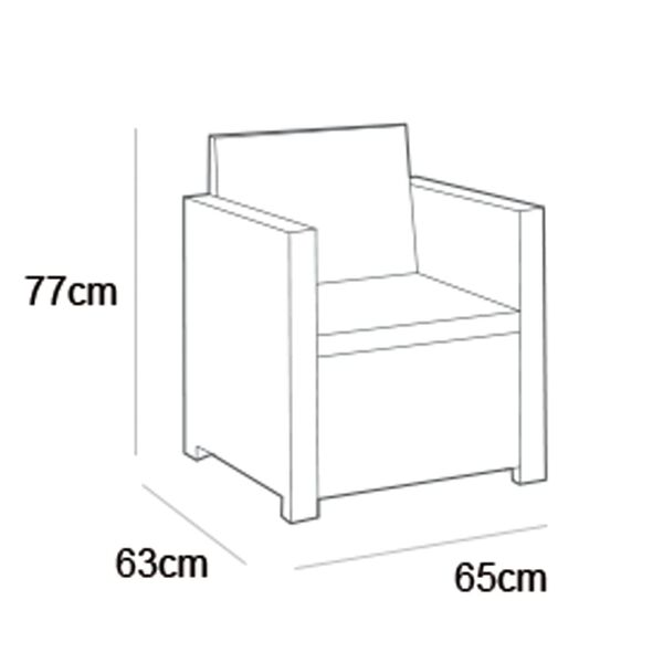 Keter Tr&auml;dg&aring;rdsstol Monaco grafitgr&aring;