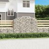vidaXL Gabion b&aring;gformad 200x50x140/160 cm galvaniserat j&auml;rn