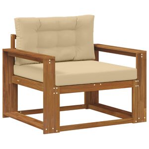 vidaXL Utomhus Mellansoffa Massivt Akaciatr&auml; Naturf&auml;rg